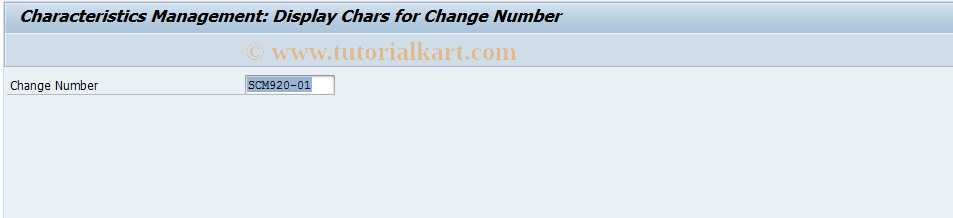 SAP TCode CT23 - Display Chars for Change Number