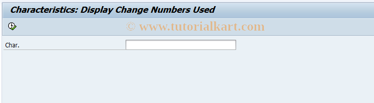 SAP TCode CT24 - Display Change Numbers Used