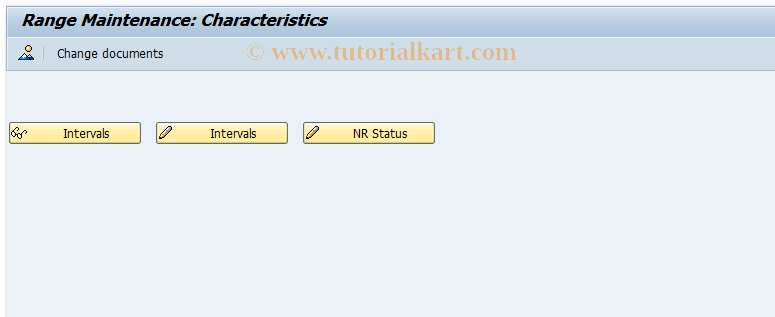 SAP TCode CTNK - Number Ranges for Characteristics