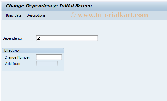 SAP TCode CU02 - Change Dependency