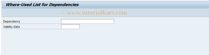 SAP TCode CU05 - Dependency Where-Used List