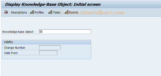 SAP TCode CU33 - Display Knowledge Base Object