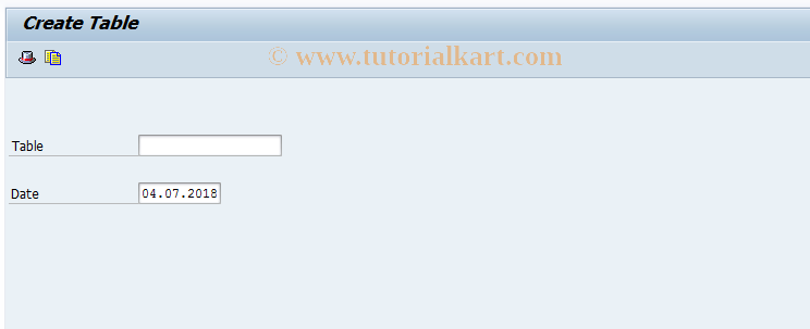 SAP TCode CU61 - Create Table Structure