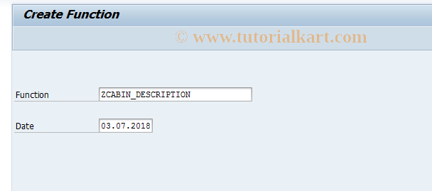 SAP TCode CU65 - Create Function