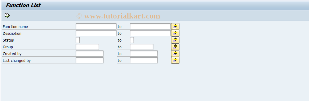 SAP TCode CU68 - Function List