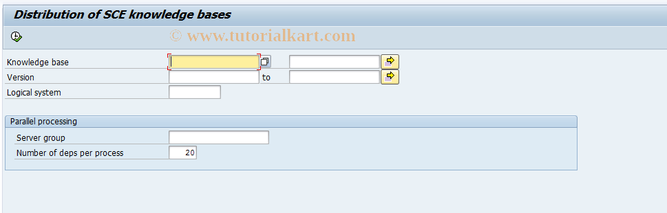 SAP TCode CUAL - Distribution of SCE Knowledge Bases