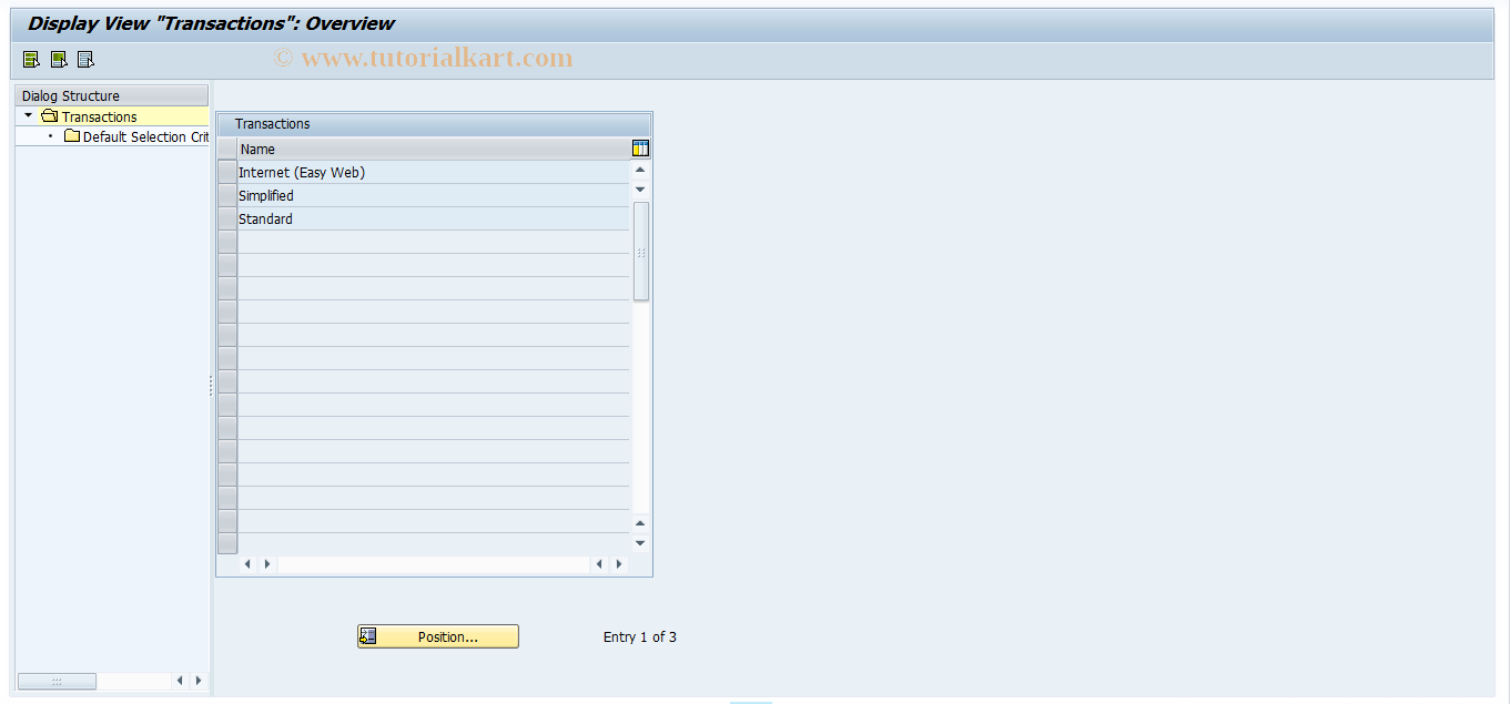 SAP TCode CUSTSELDEF_IM_FA_IA - Selection Tool Default Criteria /CUS