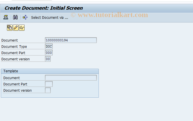 SAP TCode CV01N - Create Document