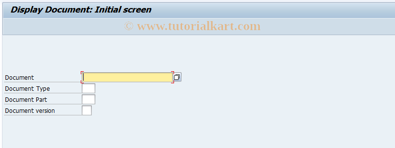 SAP TCode CV03 - Display Document Info Record