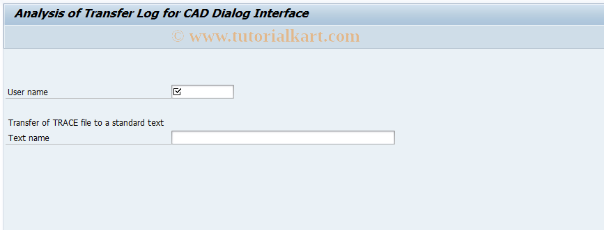 SAP TCode CV30 - Display Transfer Log