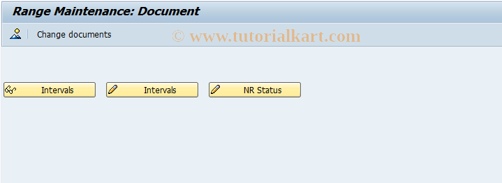 SAP TCode CV90 - Number ranges for documents