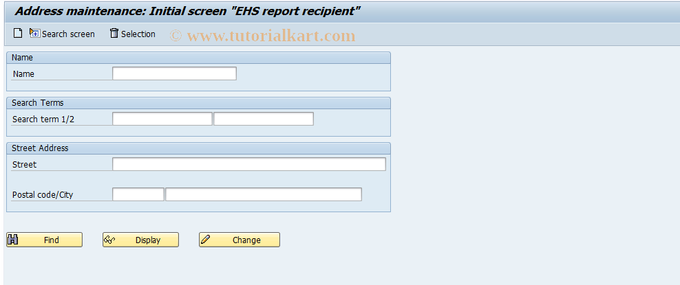 SAP TCode CVD2 - Edit Report Recipient