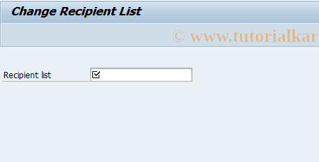 SAP TCode CVI2 - Change recipient list
