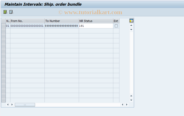 SAP TCode CVSNUMDDBID - Edit Number Range: CVD_DDBID