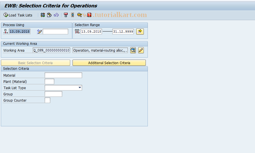 SAP TCode CWBQM - QM: Engineering Workbench