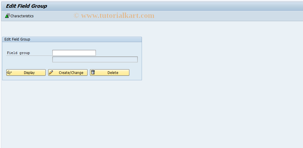 SAP TCode CX0A2 - Edit Field Groups