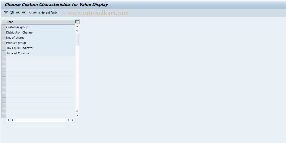 SAP TCode CX0A6 - Display Characteristic Values