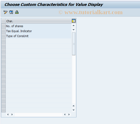 SAP TCode CX0AD - Attrib for CU: Display Characteristic Values