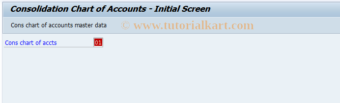 SAP TCode CX10 - Create cons charts of accounts
