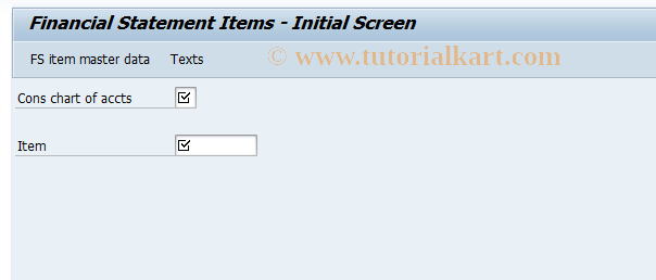 SAP TCode CX14 - Change FS items