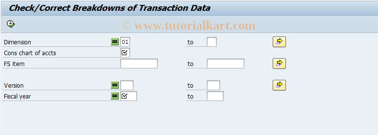 SAP TCode CX1B4 - Consistency Check Transaction Data