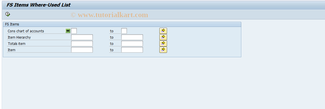 SAP TCode CX1H1 - FS Items Where-Used List