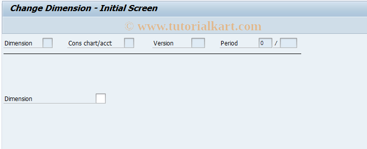 SAP TCode CX1K - Change Dimensions