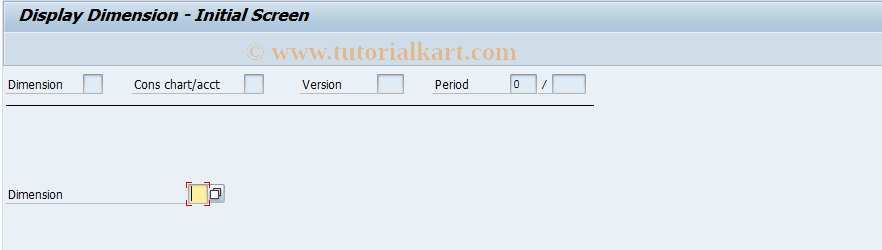 SAP TCode CX1L - Display dimensions