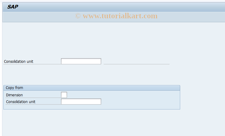 SAP TCode CX1M - Create consolidation units