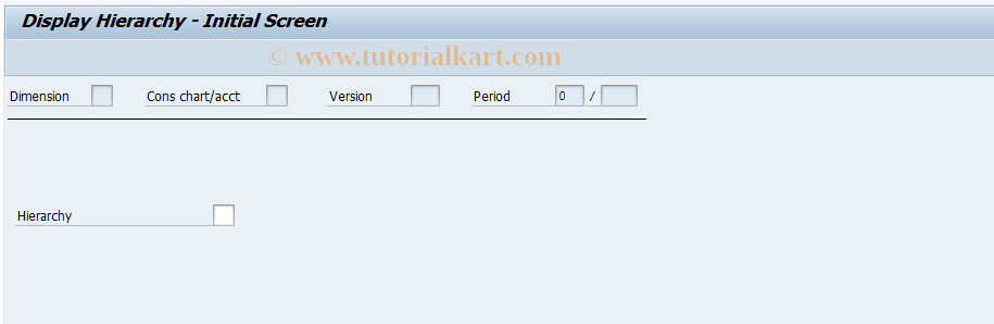 SAP TCode CX1U - Display hierarchy