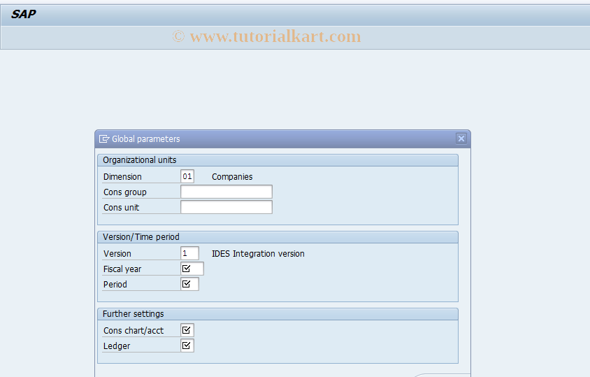 SAP TCode CX1X - Edit Cons Group Hierarchies