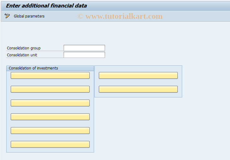 SAP TCode CX21 - Enter Additional Financial Data