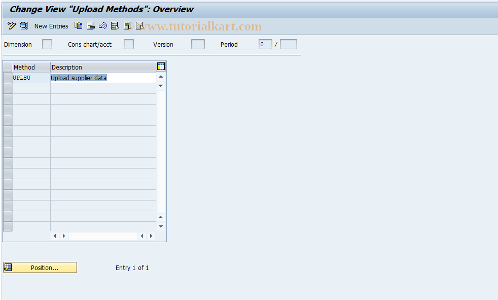 SAP TCode CX3F7 - Method for uploading supplier data