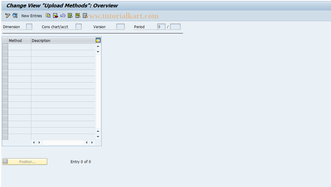 SAP TCode CX3FA - Upload Methods-Fair Value Adjs(Cust)