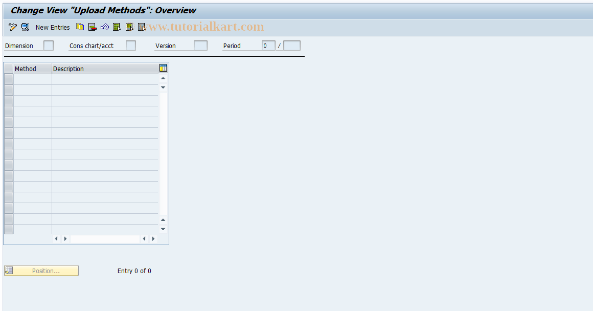 SAP TCode CX3FC - Upload Meths: Fair Value Adjs(Value)