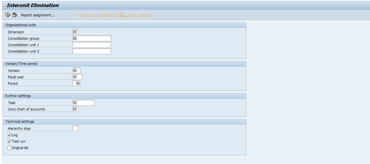 SAP TCode CX54 - Intercompany elimination