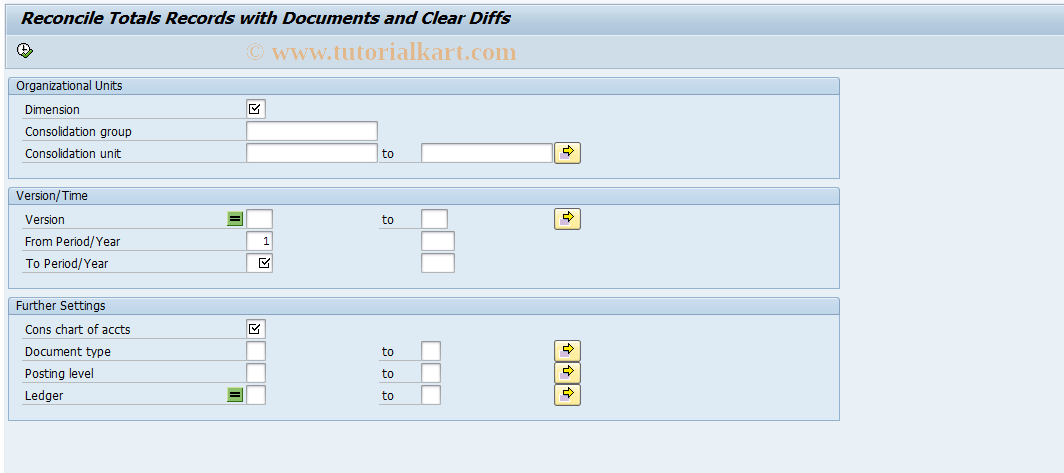 SAP TCode CX5J2 - Reconcile/Update Totals-Jrnl Entries