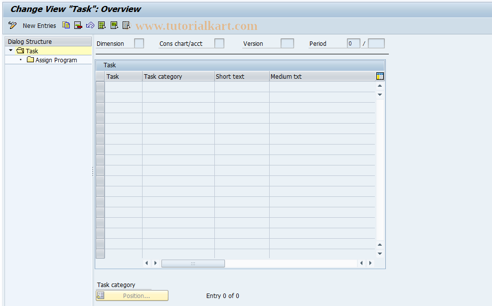 SAP TCode CX5T0 - Custom Tasks