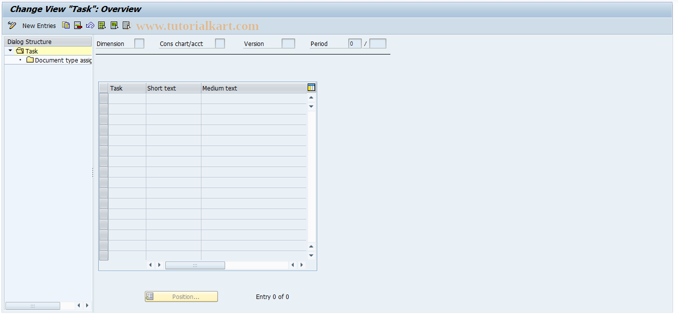 SAP TCode CX5T1 - IMG: Tasks for Manual Posting, DM