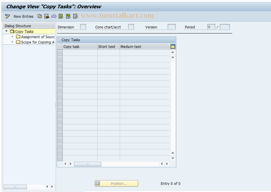SAP TCode CX5T9 - Copy Tasks