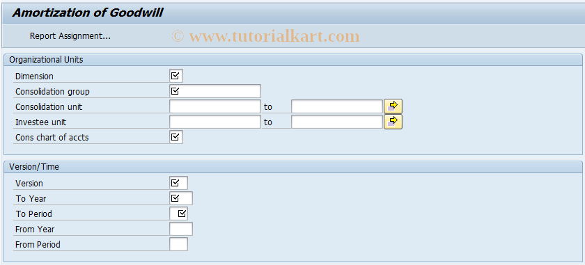 SAP TCode CX67 - Amortization of goodwill