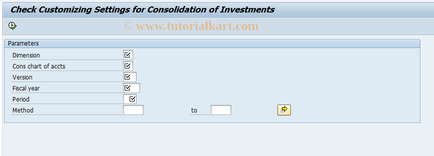 SAP TCode CX6C3 - Check Customizing of Cons of Investm