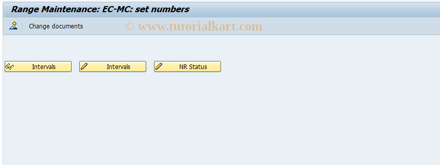 SAP TCode CX72 - Number ranges for set generation