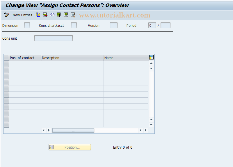 SAP TCode CXA6 - CU/CG: Assign contact person