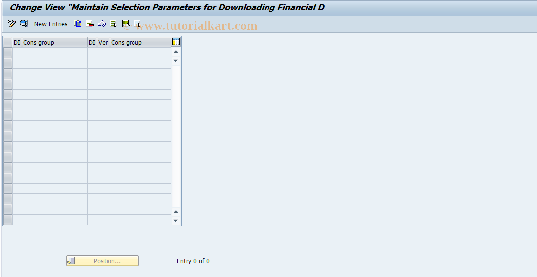 SAP TCode CXC0 - Selection criteria FICDOW20