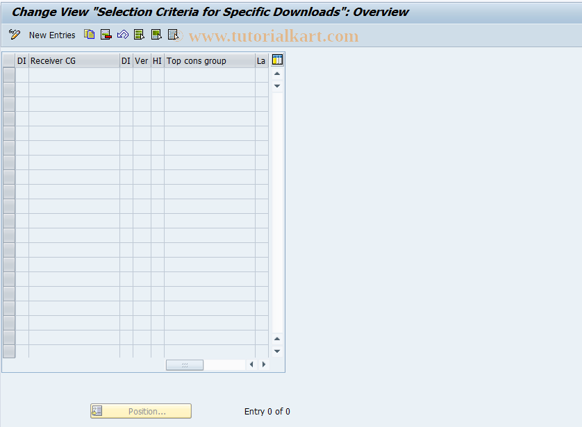 SAP TCode CXC6 - Cons: Selection parameters FICDOW10