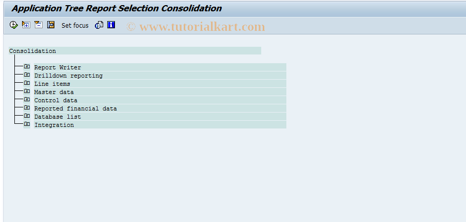 SAP TCode CXCX - Report Selection