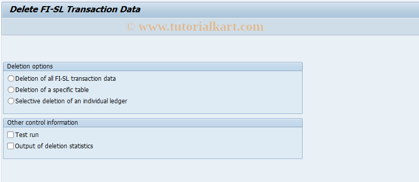 SAP TCode CXDL1 - Delete transaction data in Cons ledger