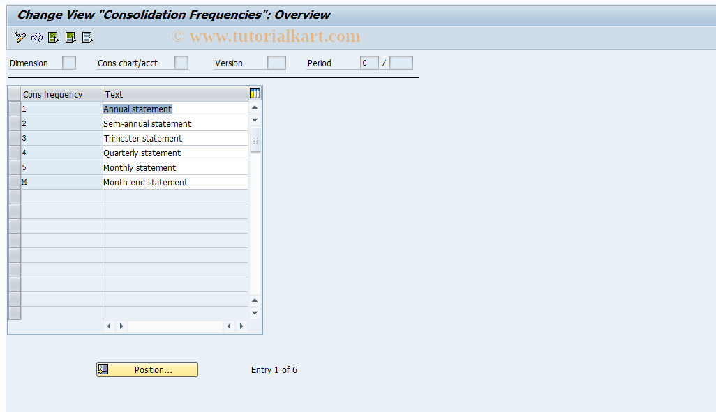 SAP TCode CXDT_TF240 - Translation: Cons Frequencies