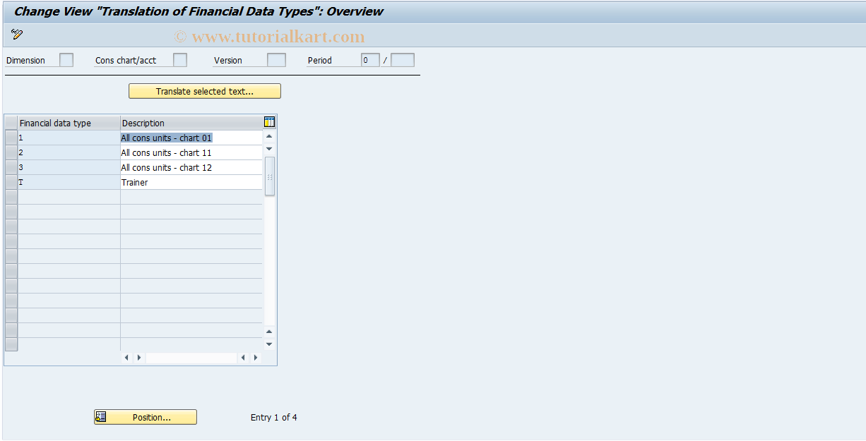 SAP TCode CXDT_TF320 - Translate: Financial Data Types